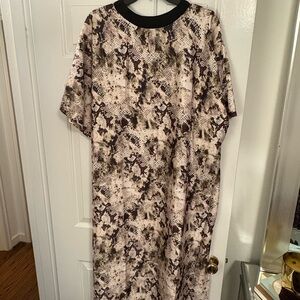 ASOS Curve Snake Print Maxi Dress with Black Trim